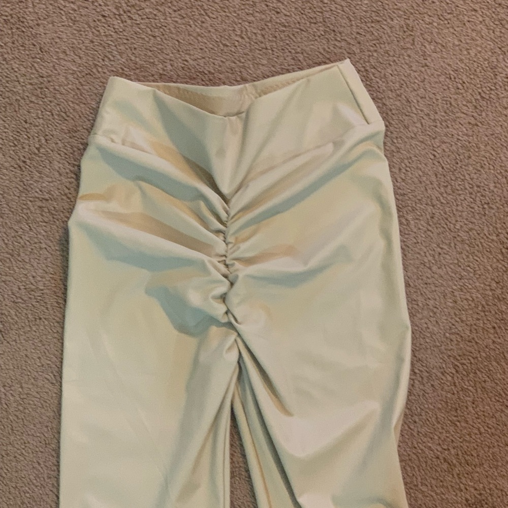 High waisted PU leather pants.